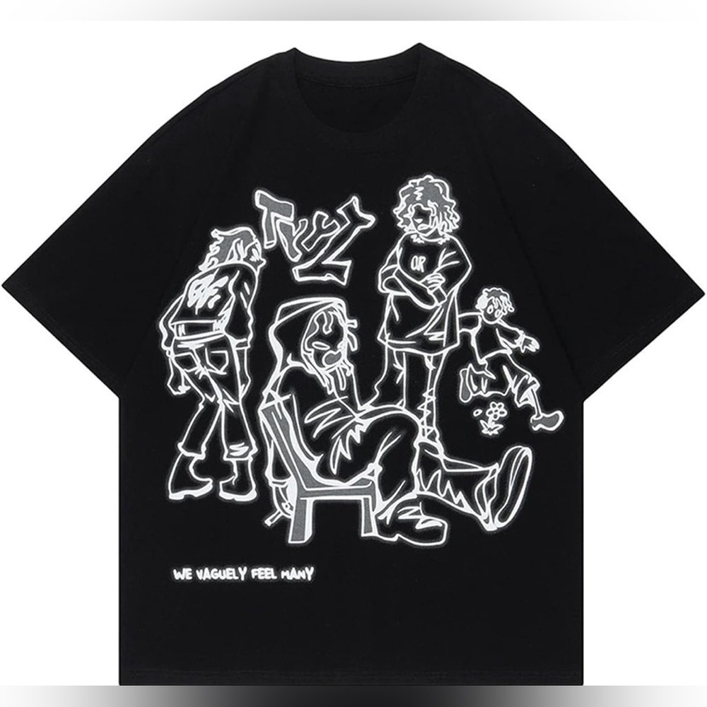 NWT- Oversized Graphic Tees for Y2k Streetwear T-Shirts- Vintage Tees- Unisex